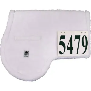 04367 E-Z View Pin On Number English Saddle Pad - White