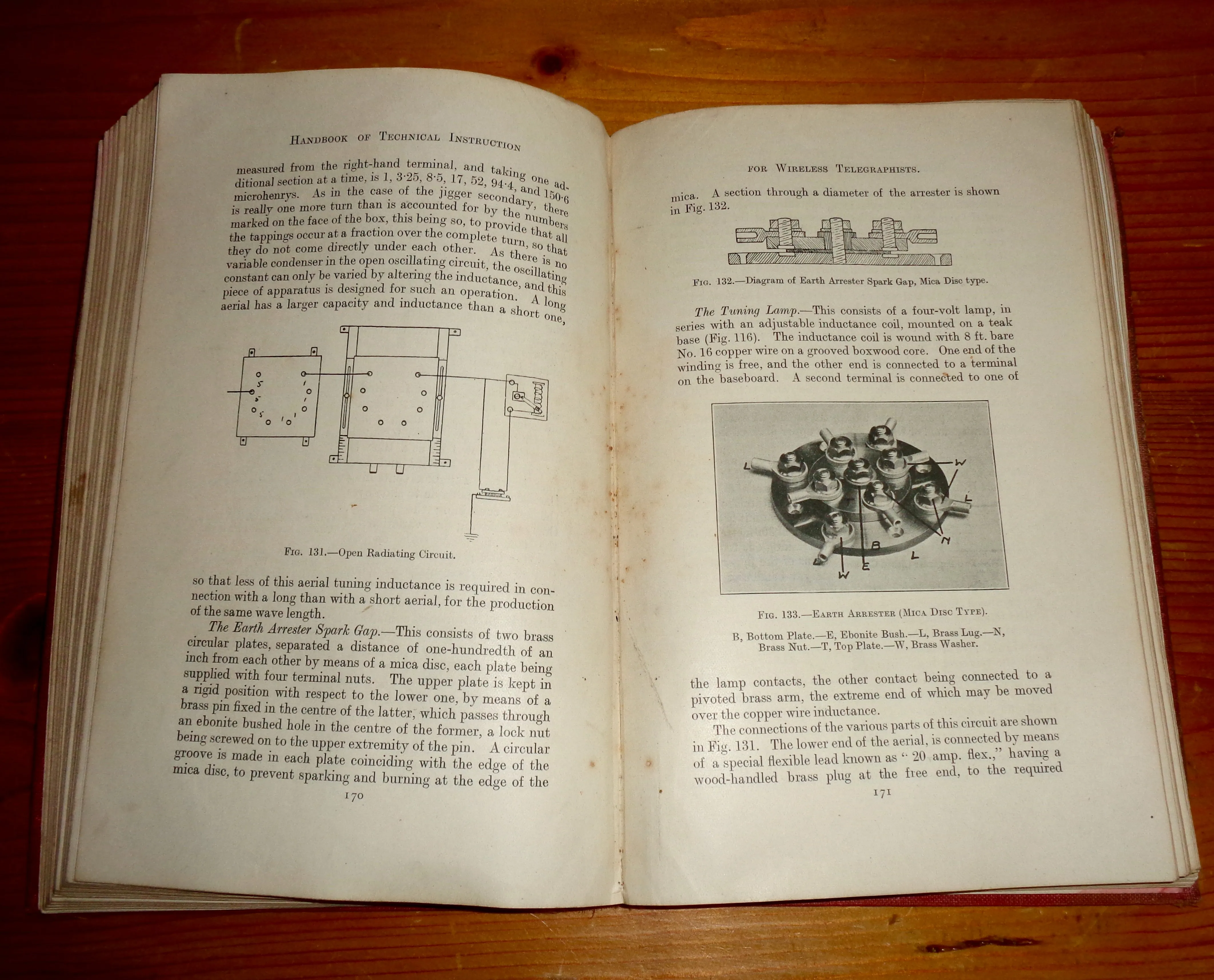 1915 Handbook of Technical Instruction for Wireless Telegraphists by JC Hawkhead / HM Dowsett