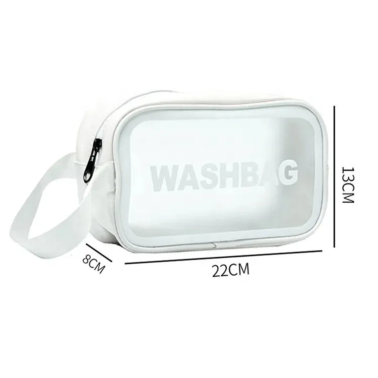 2024 Quality Stocks Travel Organizer Bag Cheap Clear Waterproof PU PVC Cosmetic Bag