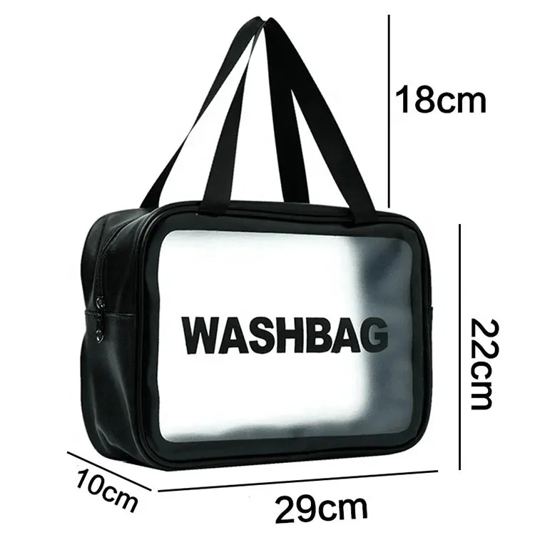 2024 Quality Stocks Travel Organizer Bag Cheap Clear Waterproof PU PVC Cosmetic Bag