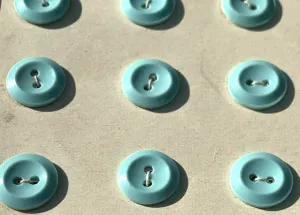 24 Delicate Baby Blue 12mm Buttons