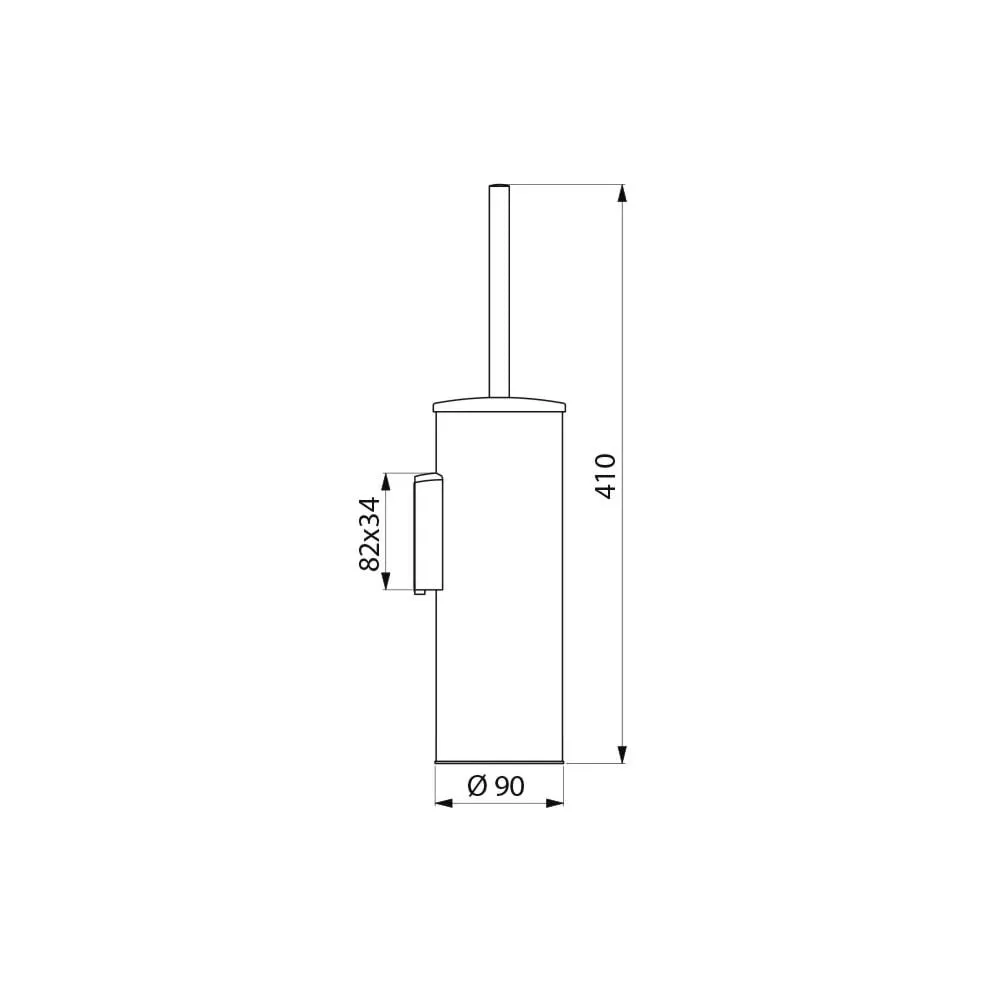 4051 DELABIE Wall Mounted Toilet Brush Set with Lid