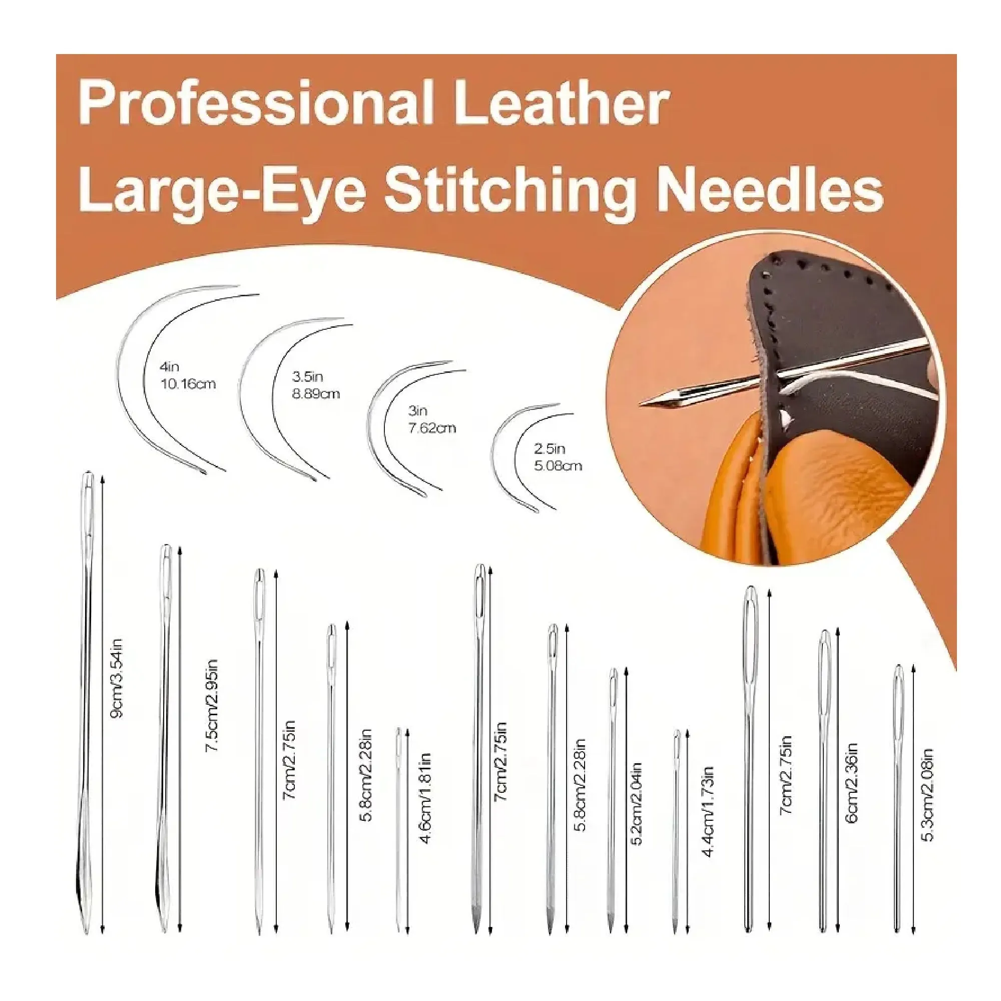 41 PCS Leather Upholstery Repair Kit, Leather Working Tools And Supplies, Leather Sewing Kit With Sewing Needles, Waxed Thread And Storage Bag, Leather Stitching Kit For Beginners And Professionals