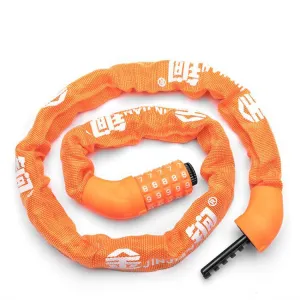 5 Digit Combination Anti Theft Bicycle Chain Lock-Orange