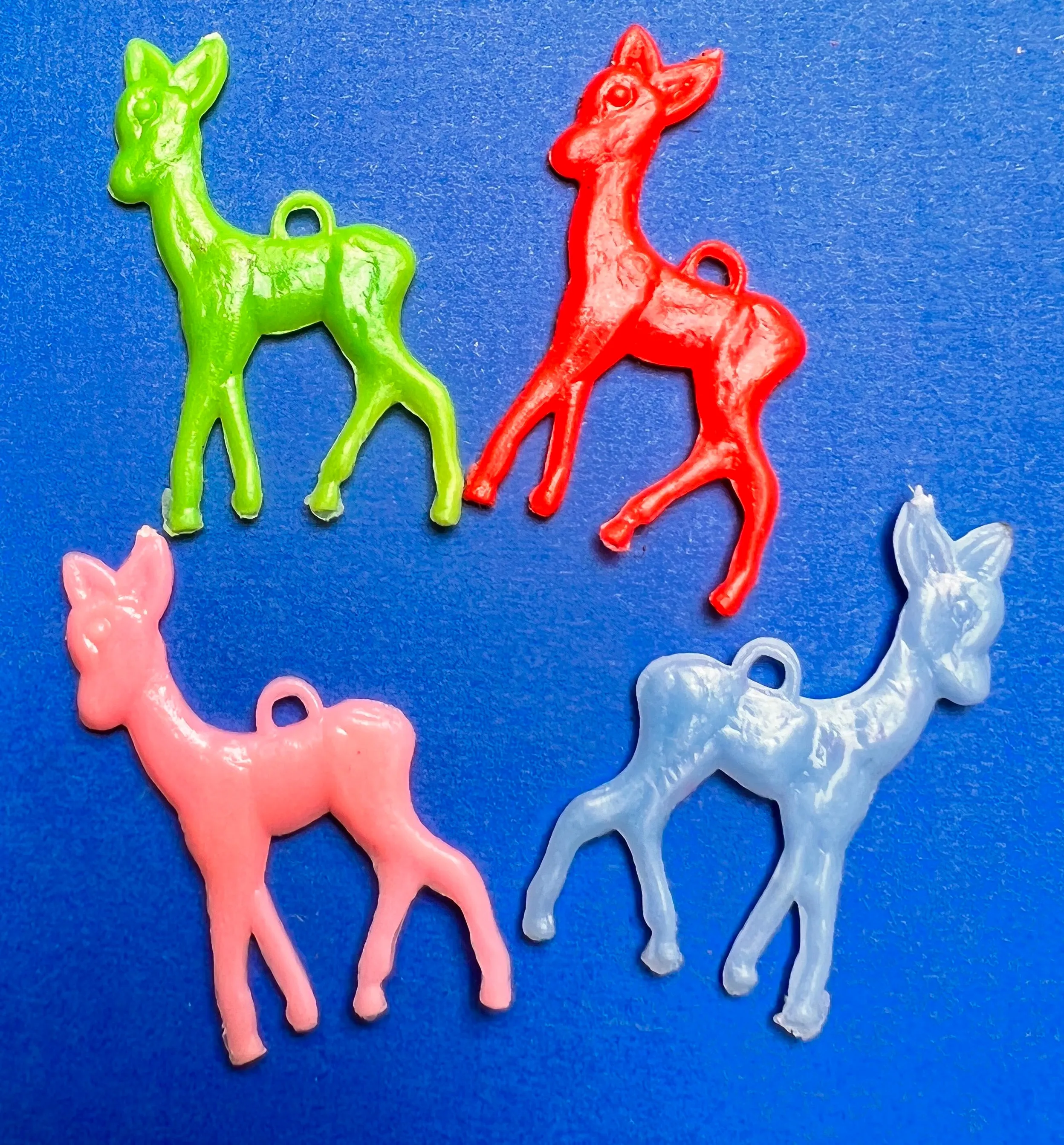 5 Vintage Baby Deer Charms - 4cm Tall