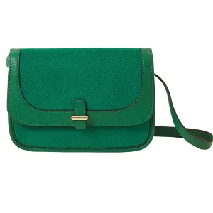 Accessorize London Women's Green Felt Cross Body