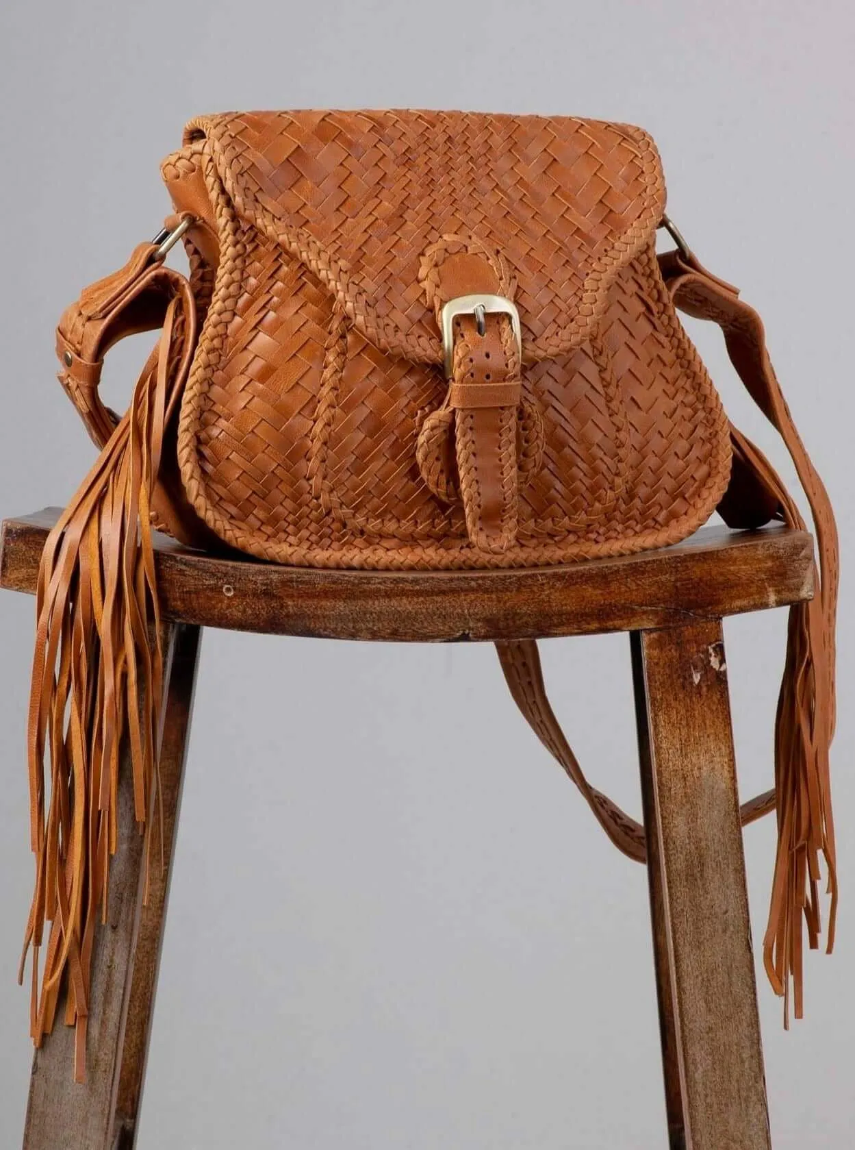 Adelaide Leather Saddle Bag Gingerbread