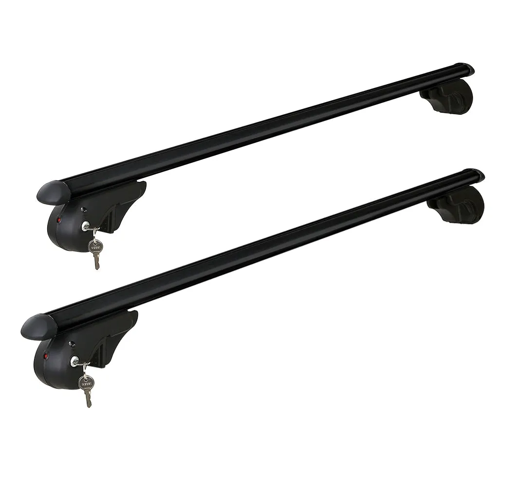 Adjustable Aluminium Car Roof Rack 108cm, Anti-Theft, Black