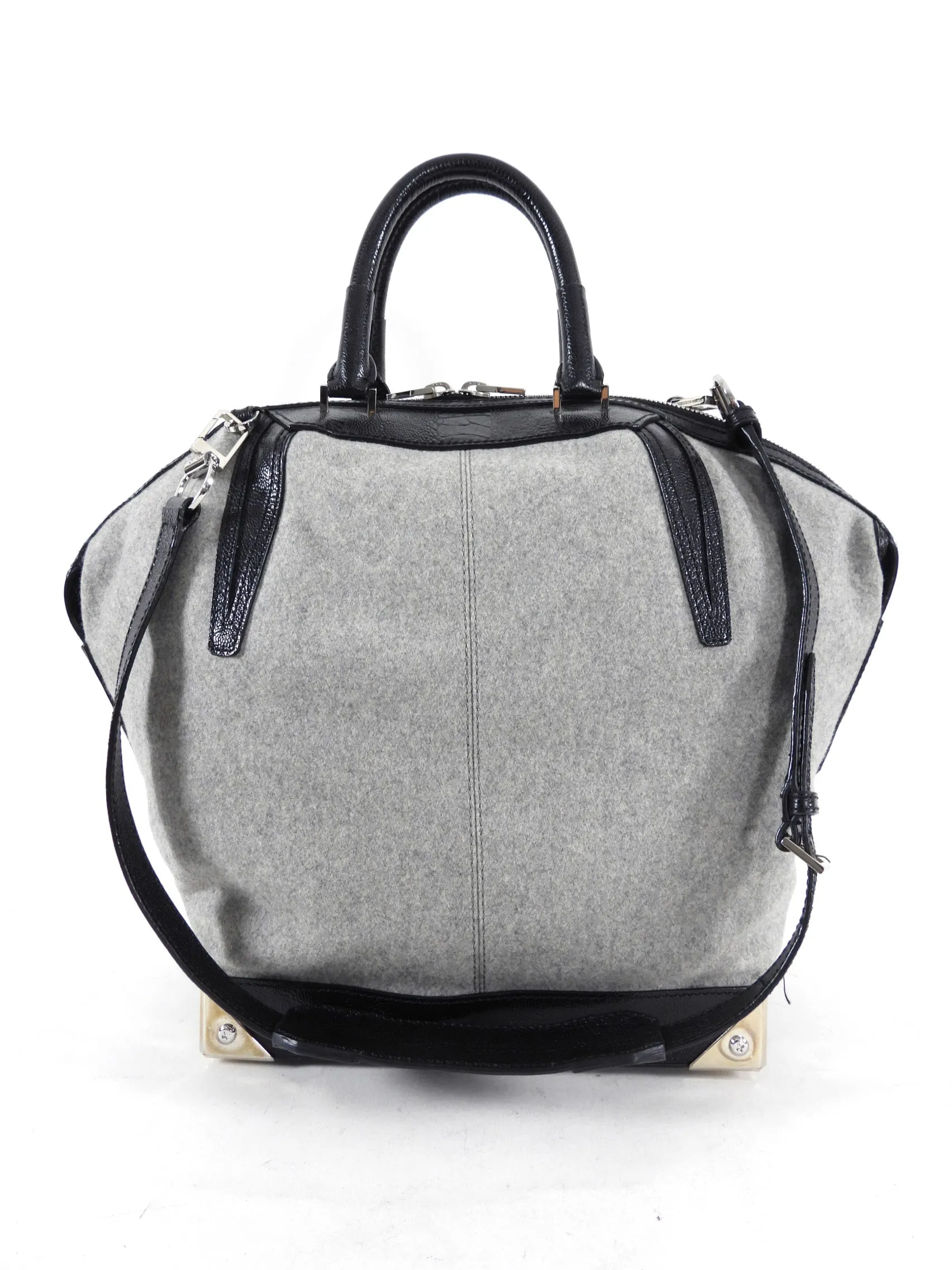 Alexander Wang Grey Felt Emile Prisma Large Tote Bag