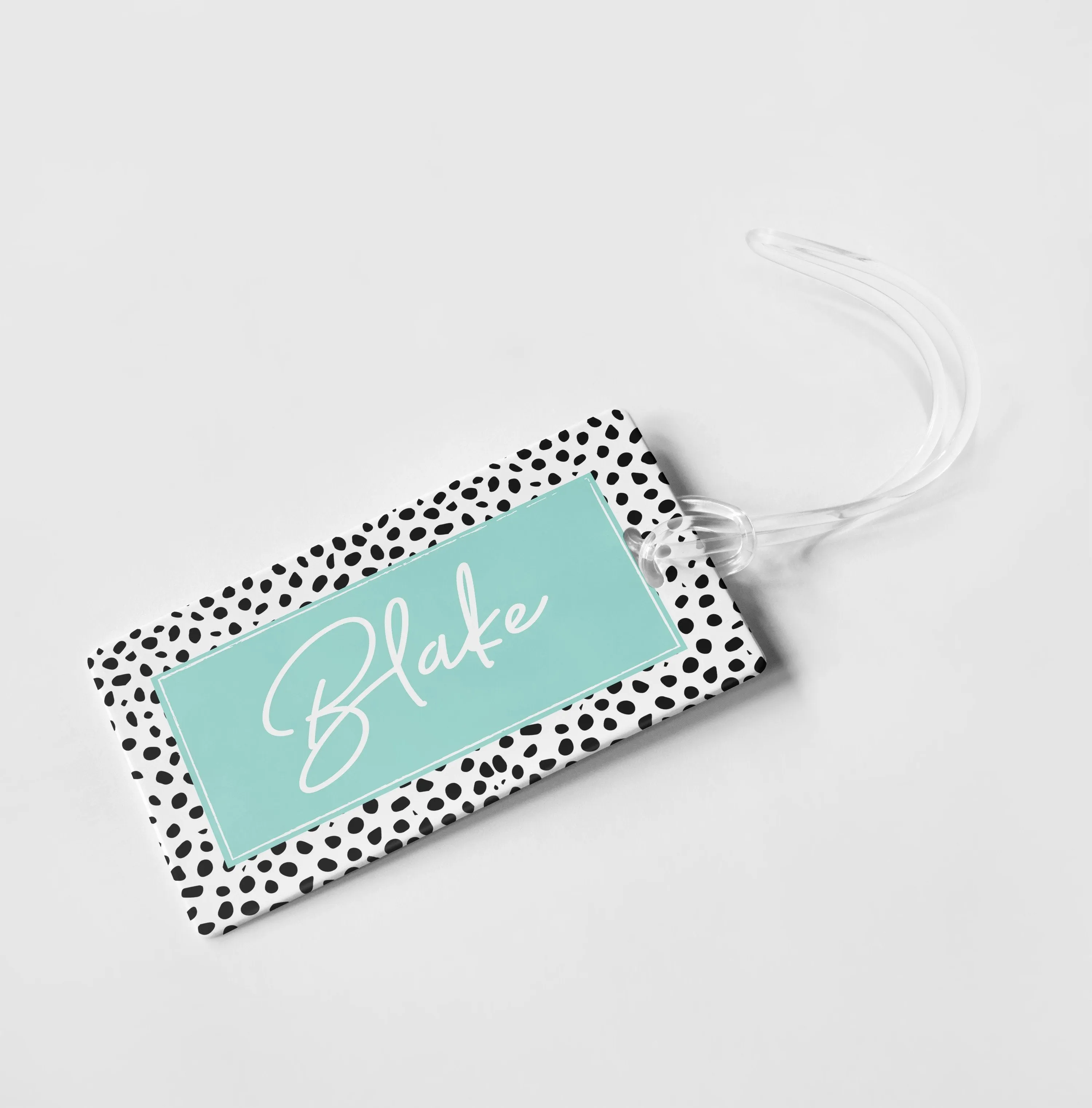 ANIMAL PRINT BOX PERSONALIZED BAG / LUGGAGE TAG