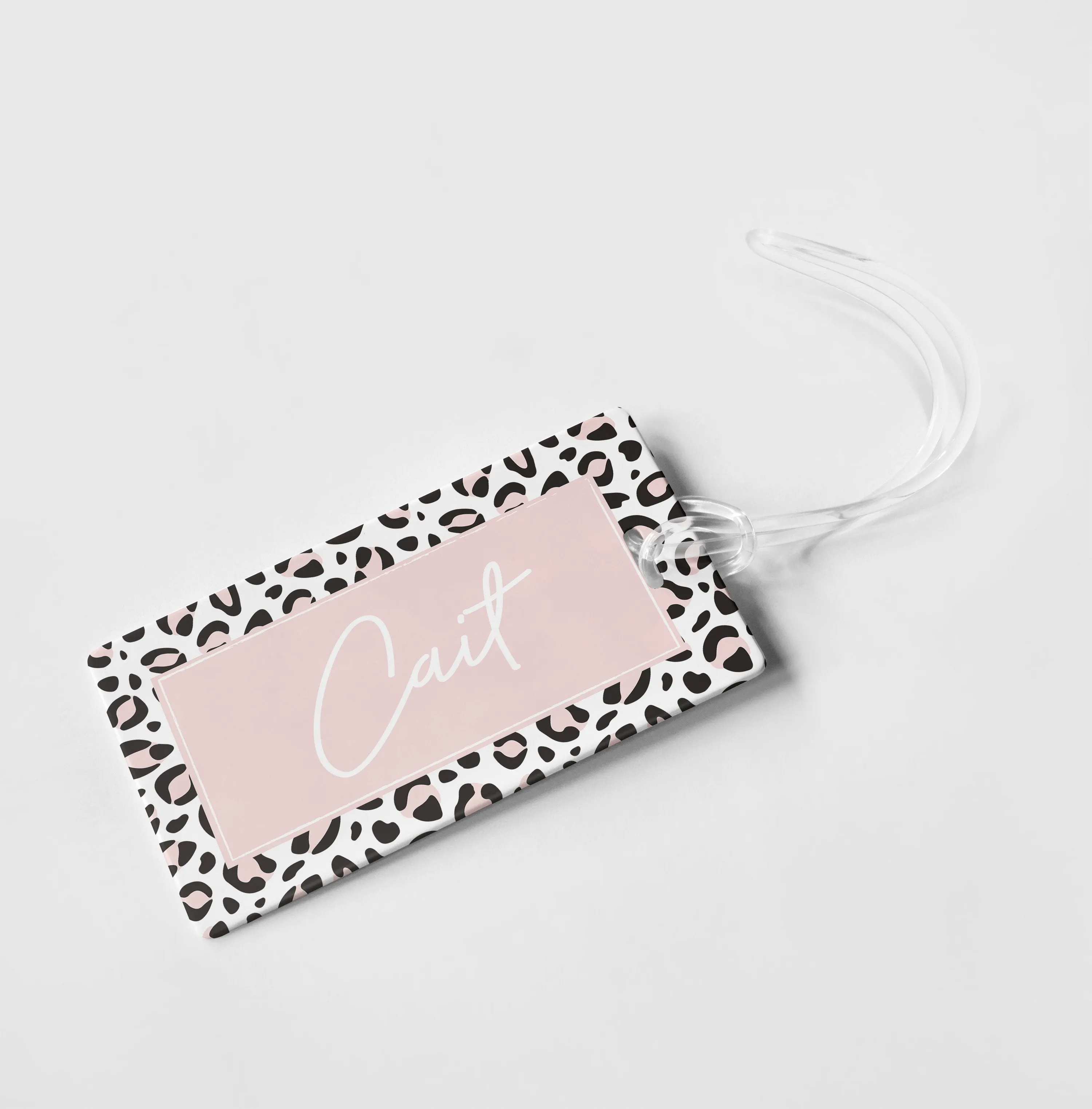 ANIMAL PRINT BOX PERSONALIZED BAG / LUGGAGE TAG