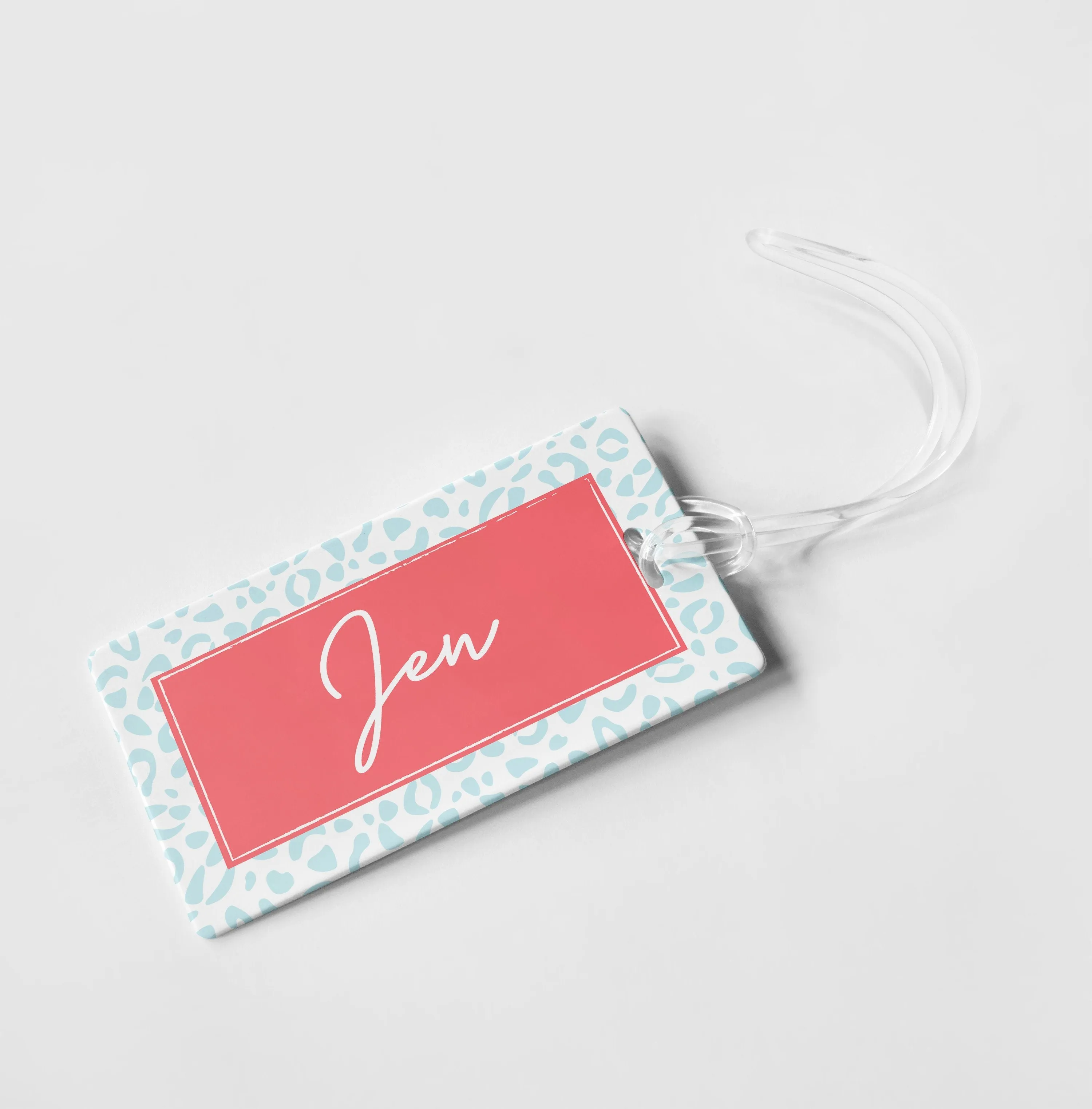 ANIMAL PRINT BOX PERSONALIZED BAG / LUGGAGE TAG