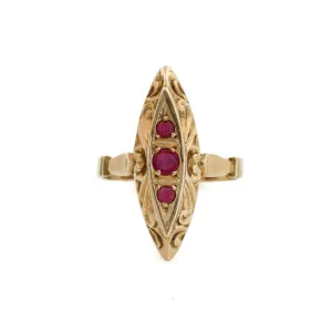 Antique Ruby 14k Gold Ring