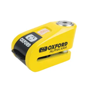 Aprilia Caponord 1000 Oxford LK217 Alpha XA14 Motorcycle Alarm Motorbike Disc Lock Yellow