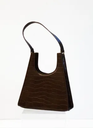 ARIES Burgundy Faux Croc Bag