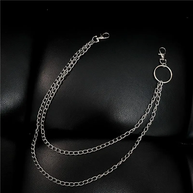 Badass Double Wallet Chain Mens Double Layers Pants Chain Long Wallet Chain For Men