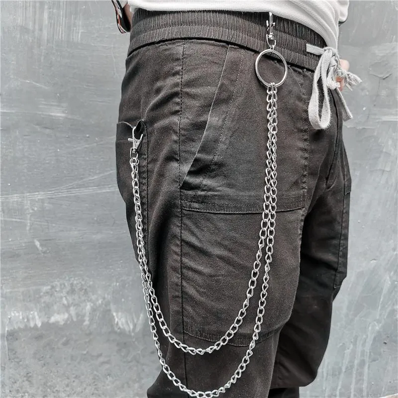 Badass Double Wallet Chain Mens Double Layers Pants Chain Long Wallet Chain For Men