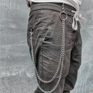 Badass Double Wallet Chain Mens Double Layers Pants Chain Long Wallet Chain For Men