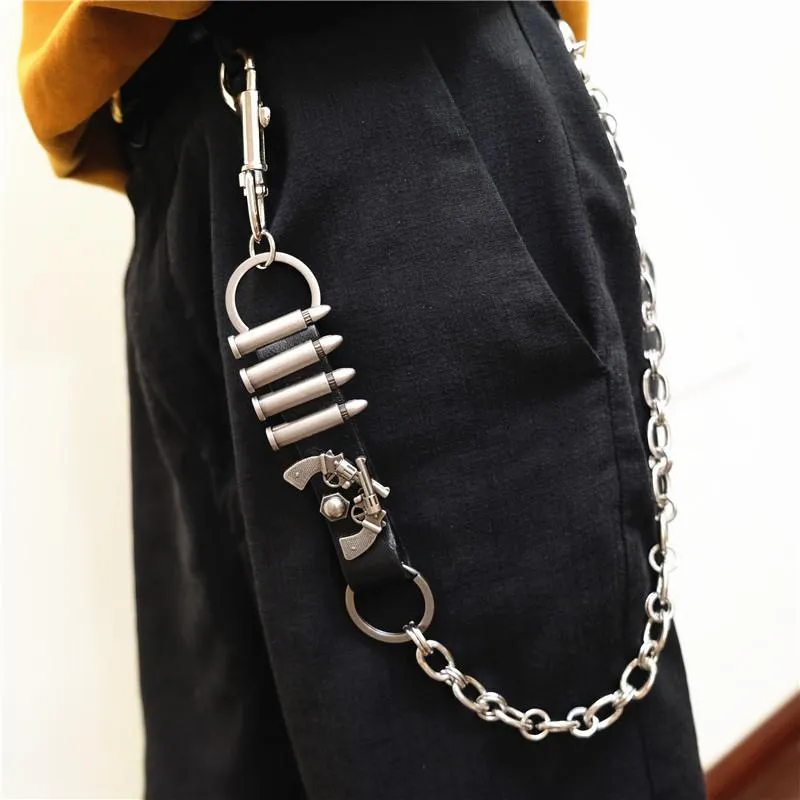 Badass Punk Bullet Mens Pants Chain Long Wallet Chain Fashion  Key Chain For Men