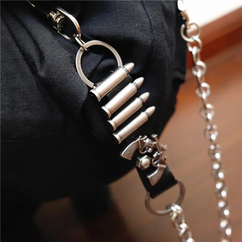 Badass Punk Bullet Mens Pants Chain Long Wallet Chain Fashion  Key Chain For Men