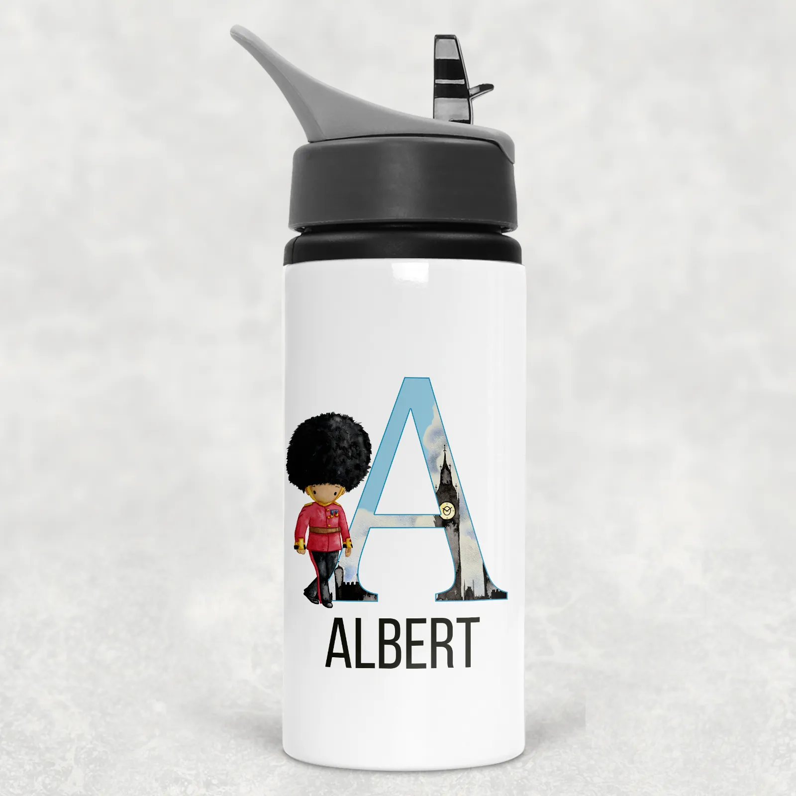 Beefeater Alphabet Personalised Aluminium Straw Water Bottle 650ml