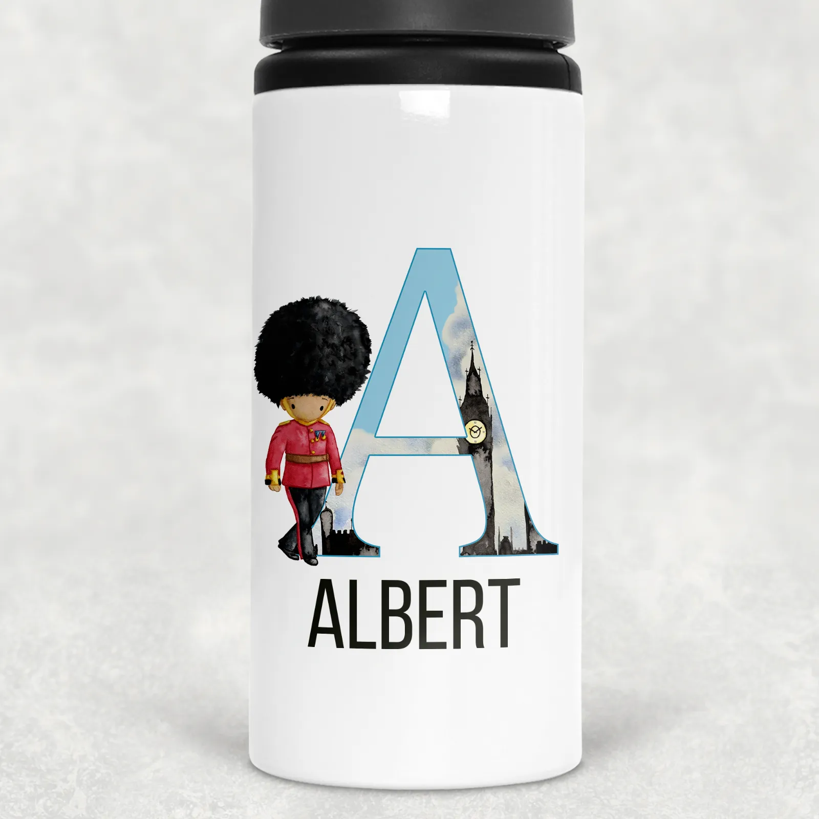 Beefeater Alphabet Personalised Aluminium Straw Water Bottle 650ml