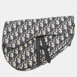 Black Oblique Jacquard Saddle Shoulder Bags