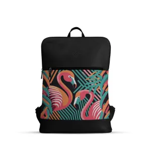 Black Orbit Laptop Backpack Flamingos & Arrows