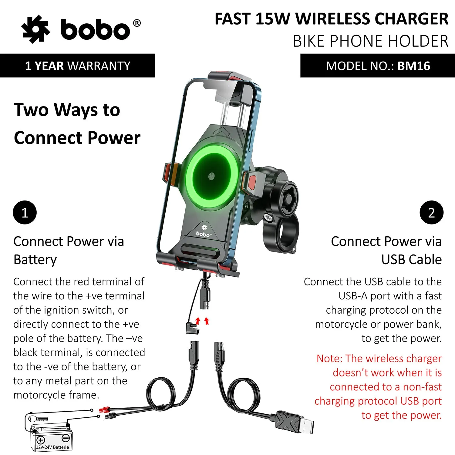 BM16 - Anti-Vibration Metallic (Wireless Charger)