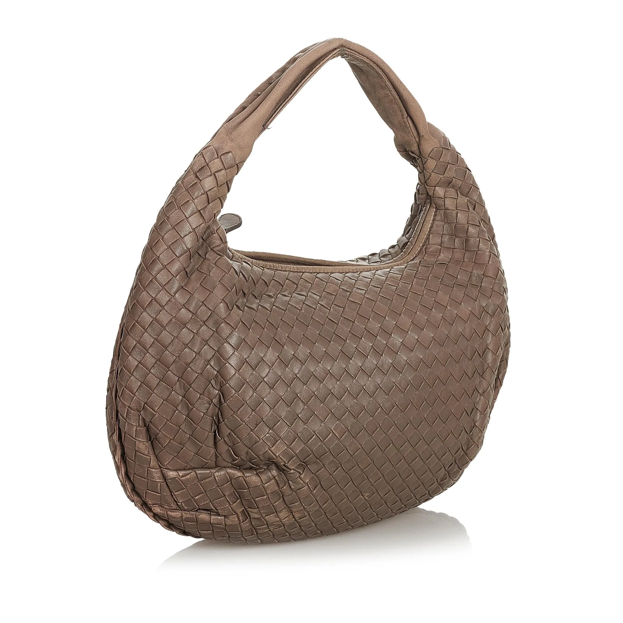 Bottega Veneta Intrecciato Leather Hobo Bag (SHG-34063)