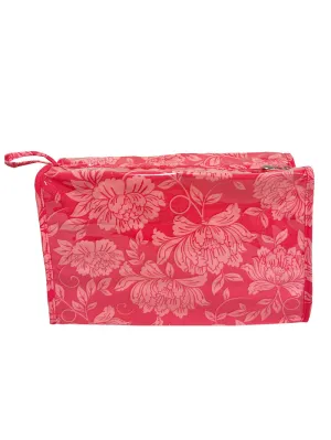 Box Cosmetic Bag, Peonies (Pink).