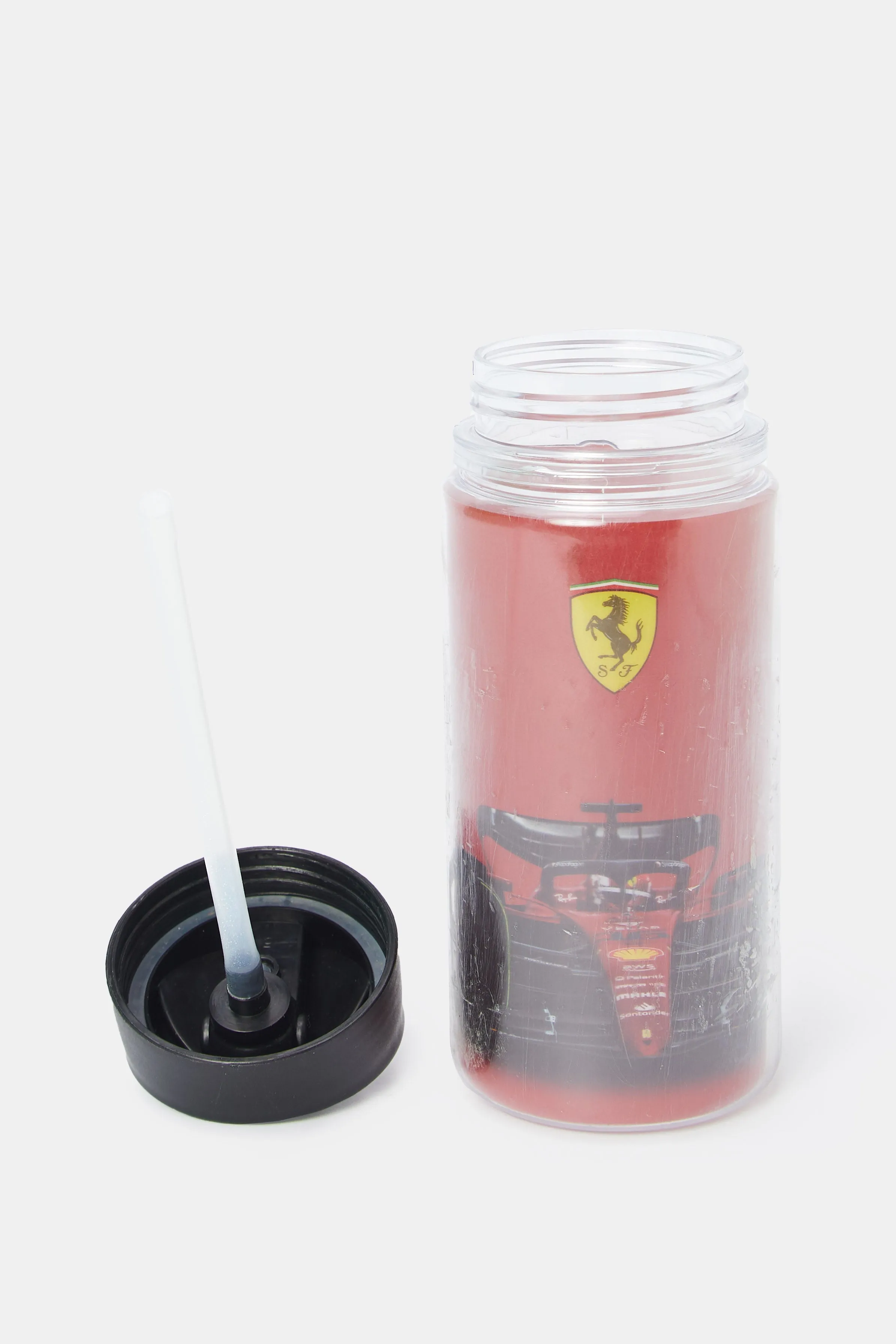 Boys Red Ferrari Print Water Bottle