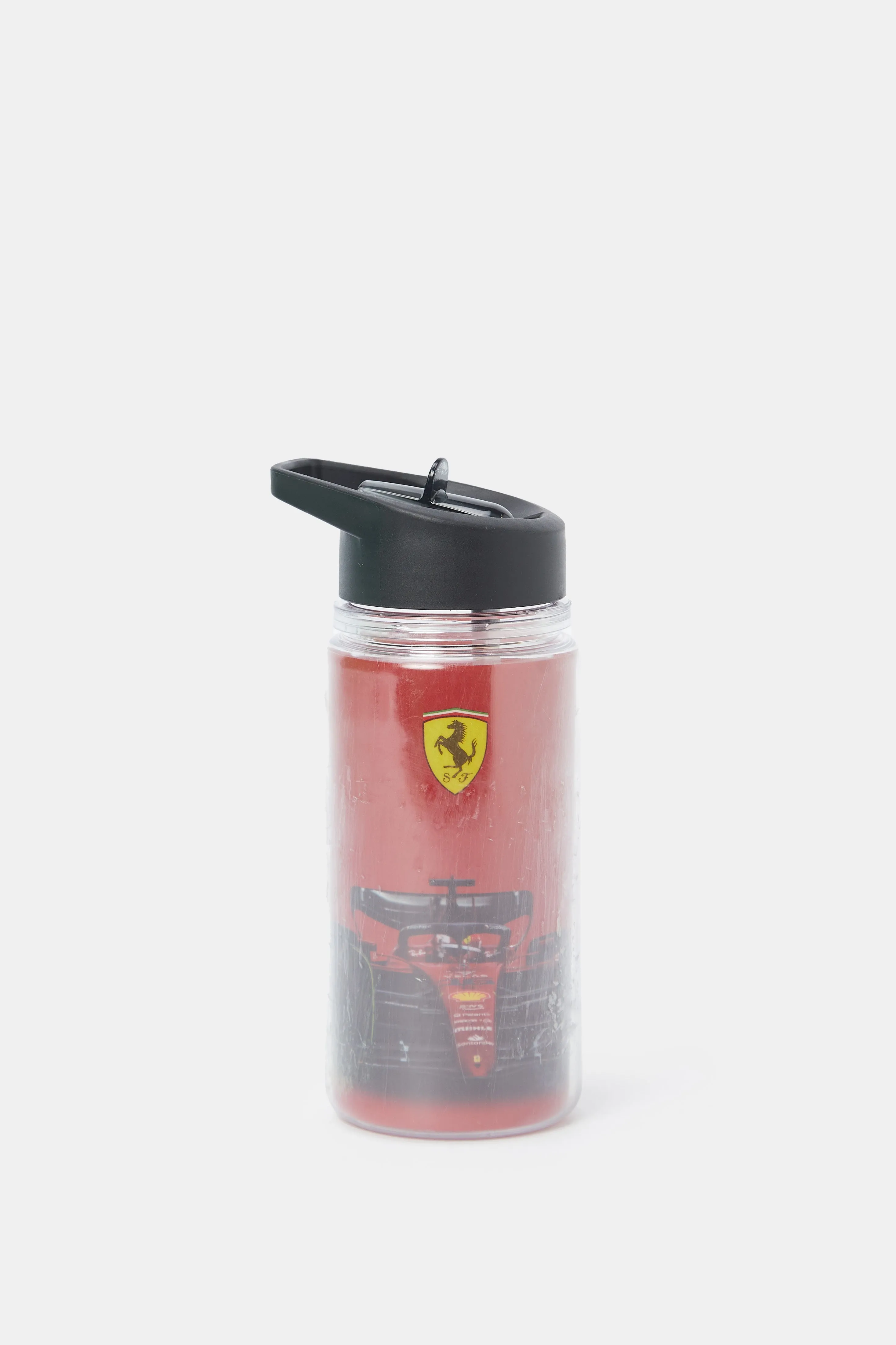 Boys Red Ferrari Print Water Bottle