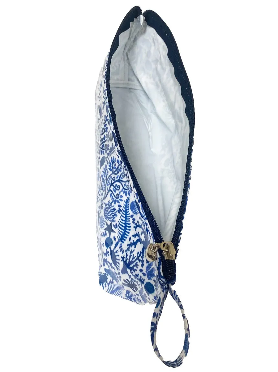 Brush Bag (Long), Seashells (Blue)