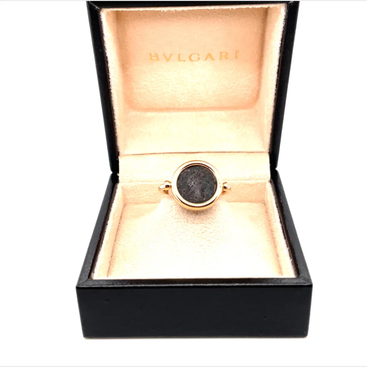 Bulgari Monete Ancient Coin Gold Flip Ring