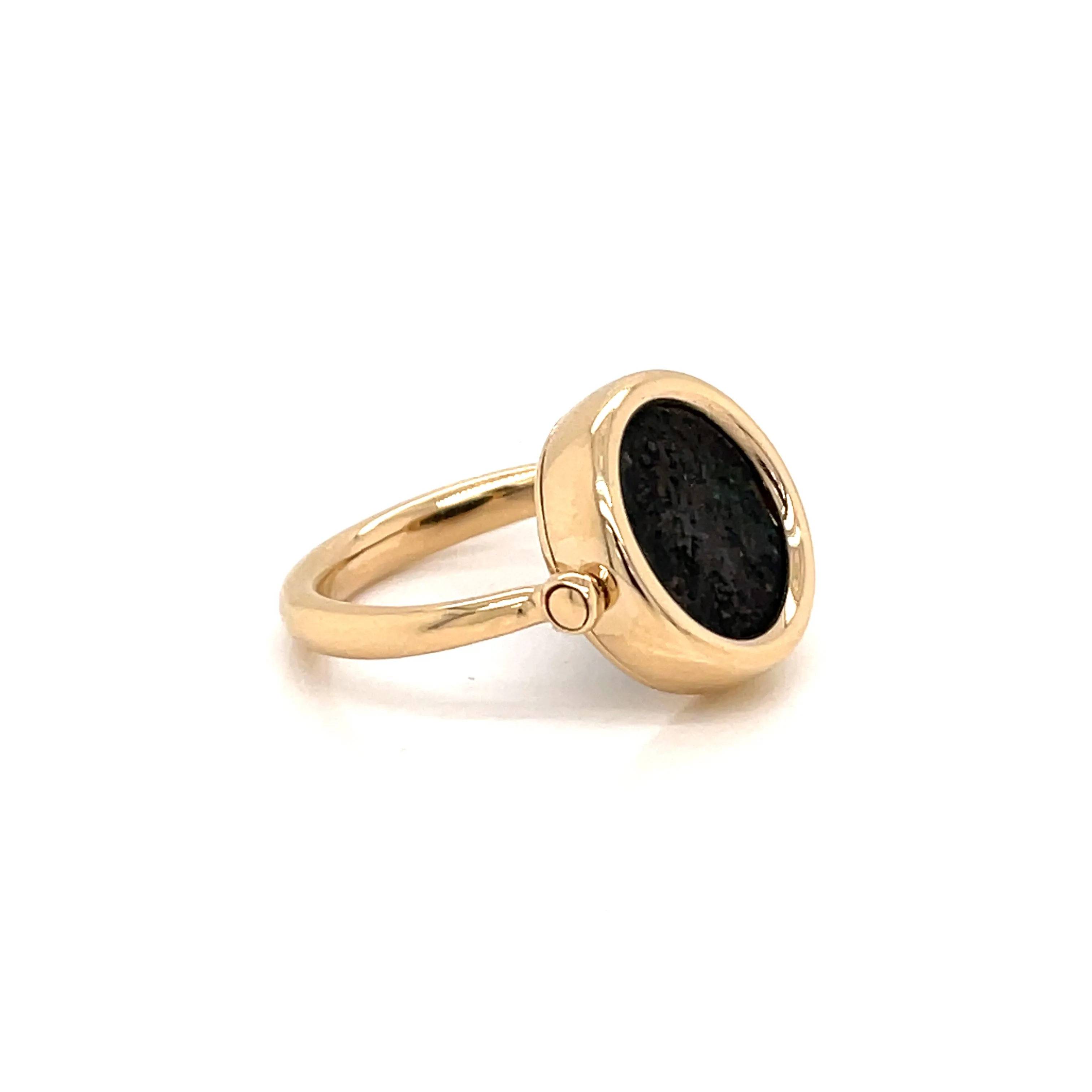 Bulgari Monete Ancient Coin Gold Flip Ring