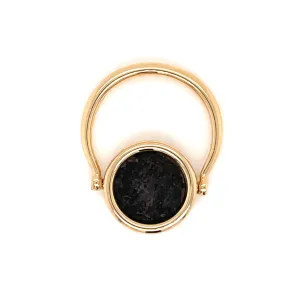 Bulgari Monete Ancient Coin Gold Flip Ring