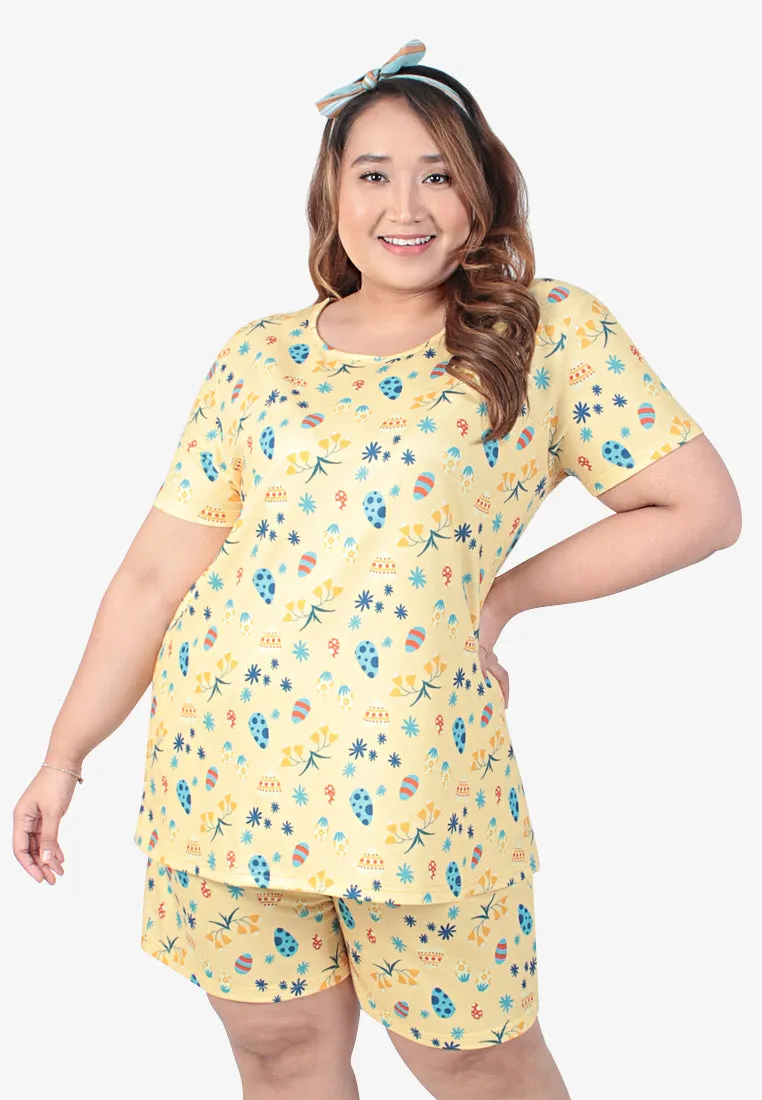 Bunnie Cute Prints Sleep Tee - Yellow