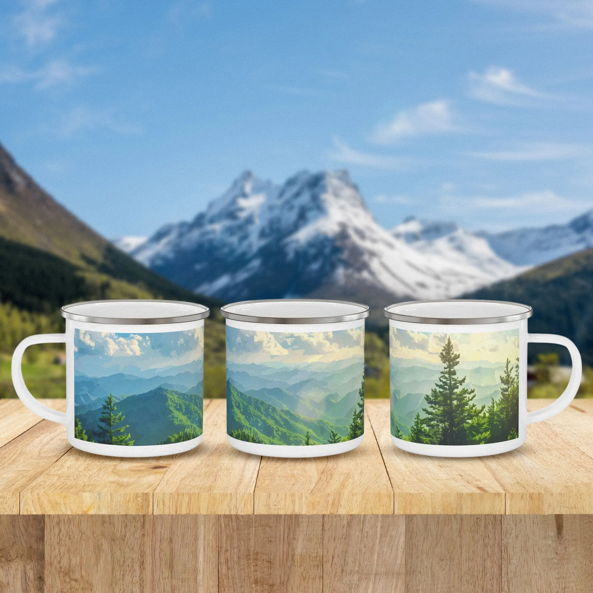 Camping Mug with Great Smoky Mountains National Park Design, 12oz Coffee Cup