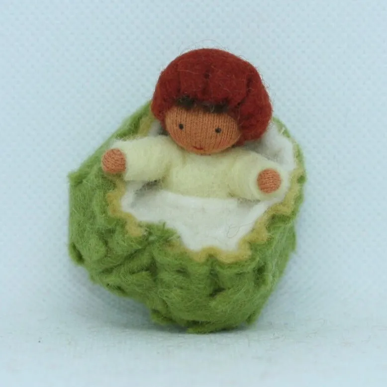 Chestnut Baby Felted Waldorf Doll - Two Skin Colors