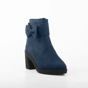 Chic Bow Booties DBlue