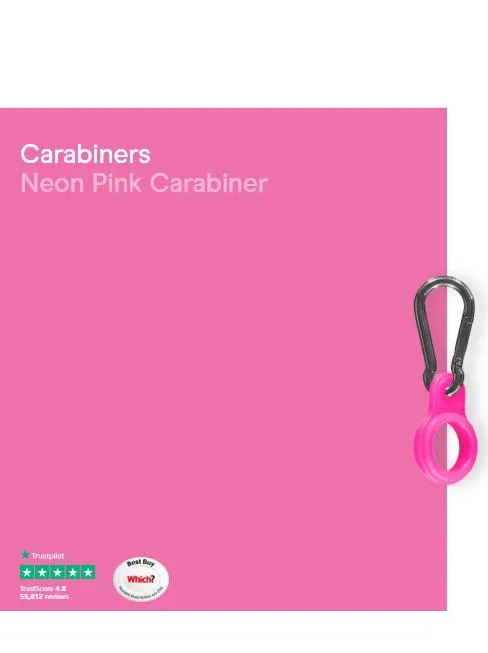 Chilly's Water Bottle Carabiner Neon Pink CBCARNEPNK