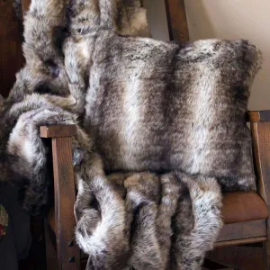 Chinchilla Faux Fur Throw Pillow