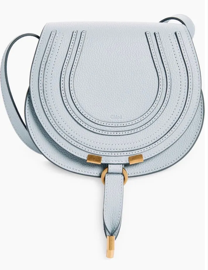 CHLOÉ GRAINED LEATHER SMALL MARCIE SADDLE BAG