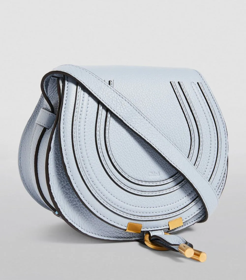 CHLOÉ GRAINED LEATHER SMALL MARCIE SADDLE BAG