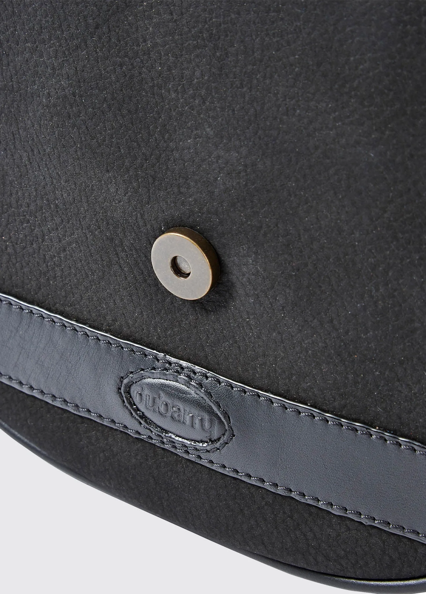 Clara Leather Saddle Bag - Black