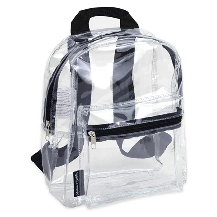 Clear Backpack PVC Transparent Bag Men and Women Small Bookbag