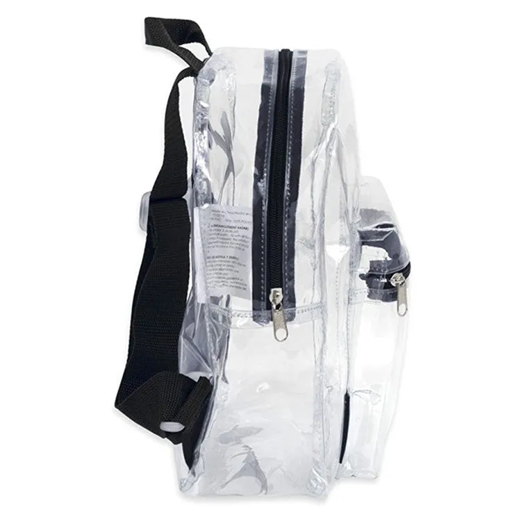 Clear Backpack PVC Transparent Bag Men and Women Small Bookbag