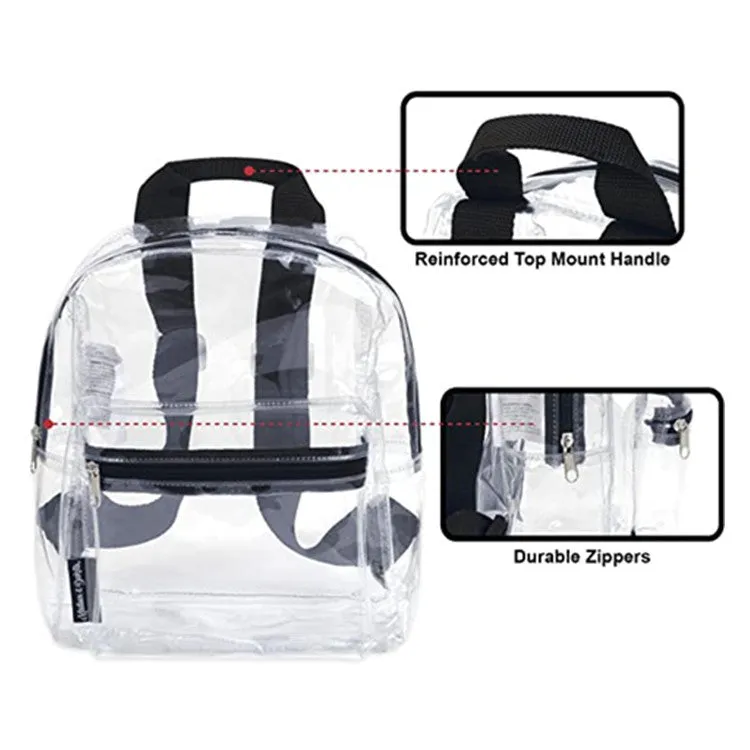 Clear Backpack PVC Transparent Bag Men and Women Small Bookbag