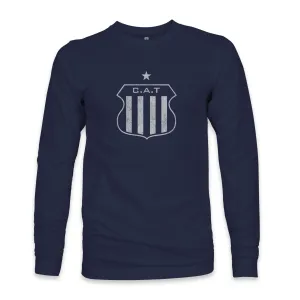 Club Atletico Talleres Mono Badge Cotton Long Sleeve T-Shirt - Navy